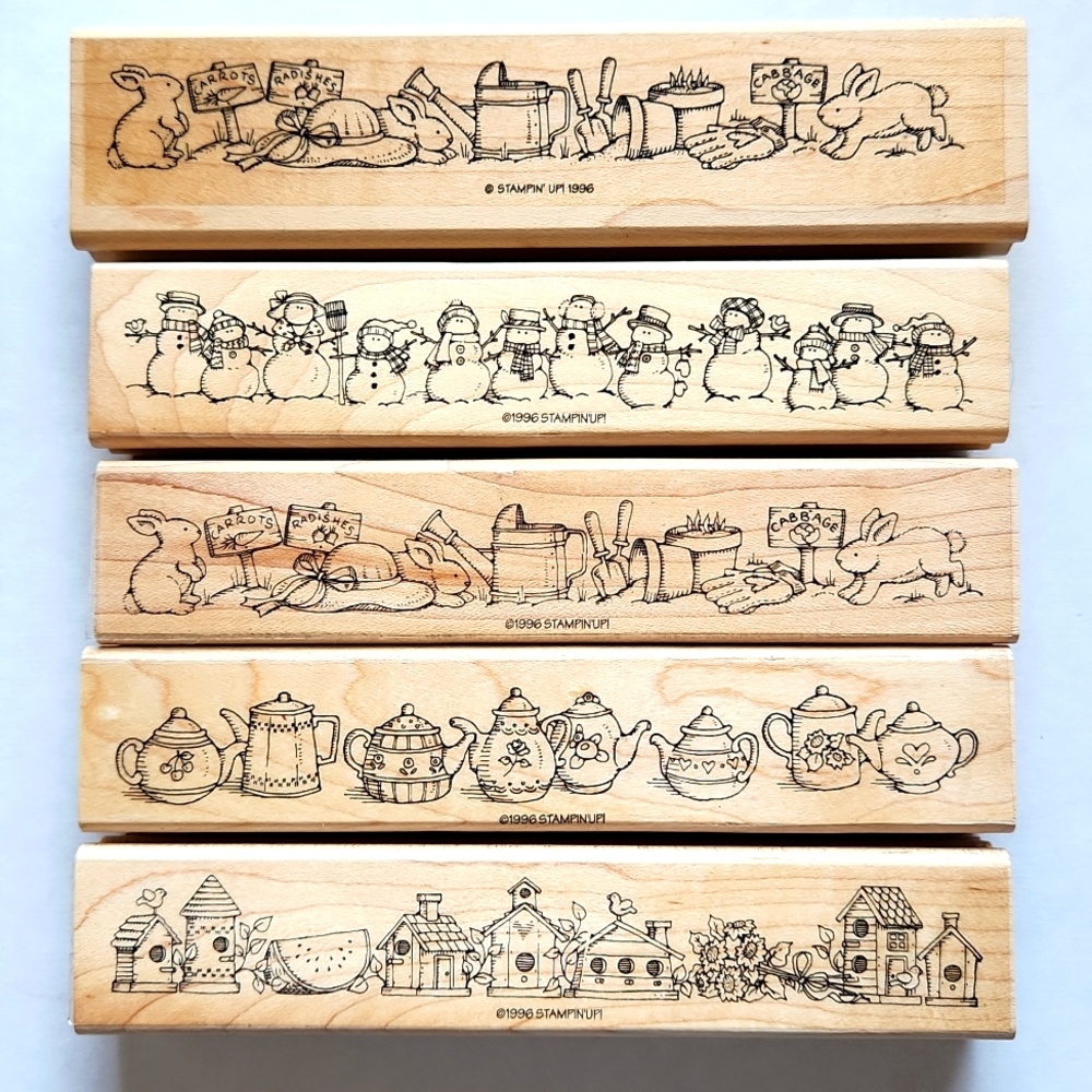 Vintage 1996 Stampin Up! Boarder Stamps